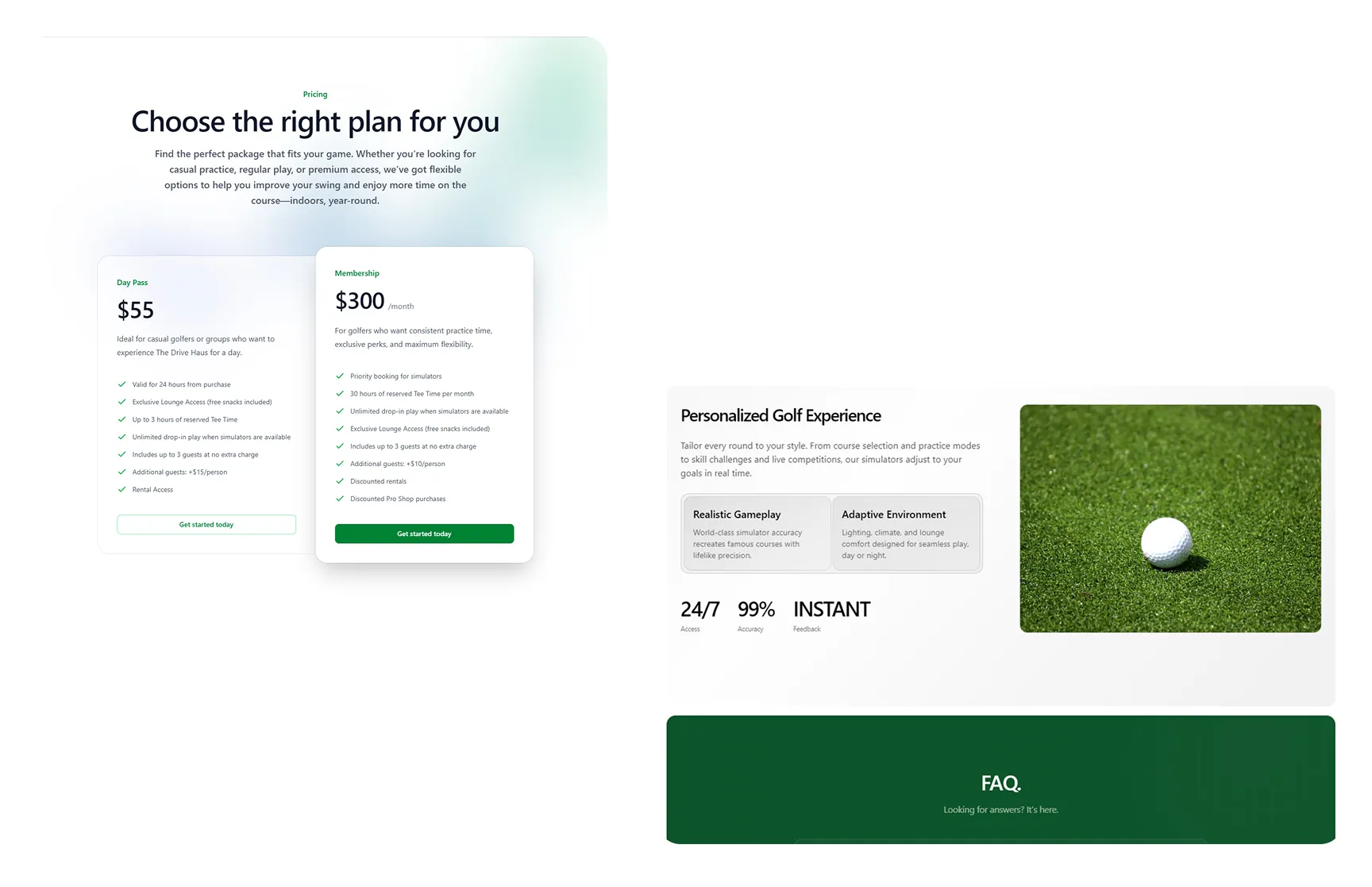 Two sections from the site