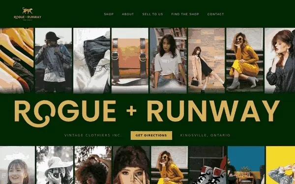 Rogue + Runway scroll — custom animations through the homepage editorial sections